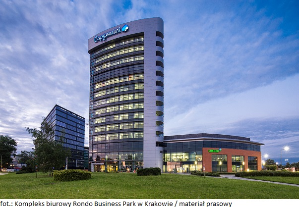 Kompleks biurowy Rondo Business Park w Krakowie zarządzany przez Globalworth