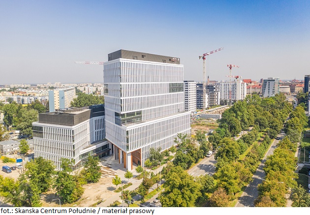 Skanska: Zielony beton i zielone rozwiązania – pierwsze budynki wrocławskiego Centrum Południe ukończone