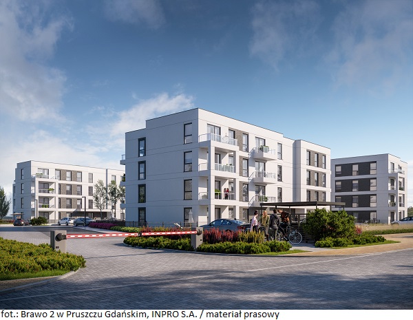 Deweloper INPRO S.A. wprowadził do sprzedaży nową inwestycję mieszkaniową Brawo 2 powstającą w Pruszczu Gdańskim