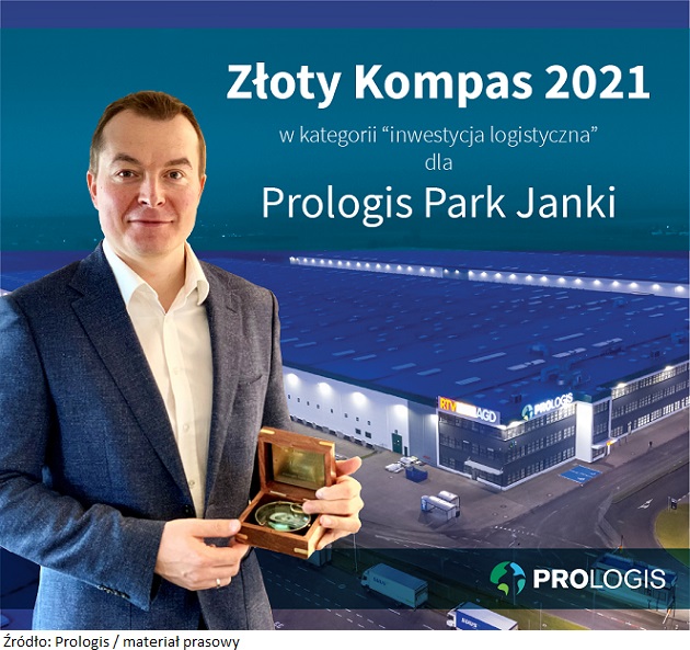 Inwestycje logistyczne: Prologis otrzymał wyróżnienie Złoty Kompas 2021