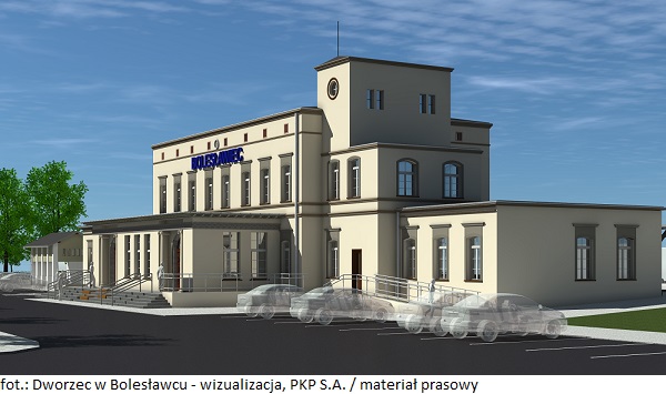 Dworzec w Bolesławcu - wizualizacja - widok ogólny