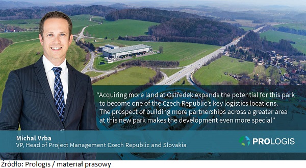Prologis kupuje więcej gruntów pod nieruchomości inwestycyjne w Czechach