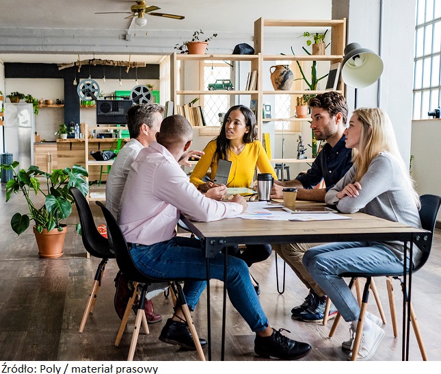 Business team having a meeting in loft office