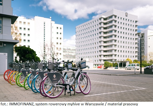 IMMOFINANZ uruchomił już po raz szósty darmowy system rowerowy myhive dla najemców swoich budynków biurowych