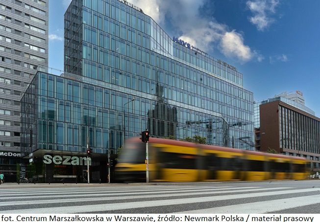 Firma Newmark Polska przeniosła siedzibę do nieruchomości komercyjnej Centrum Marszałkowska w Warszawie