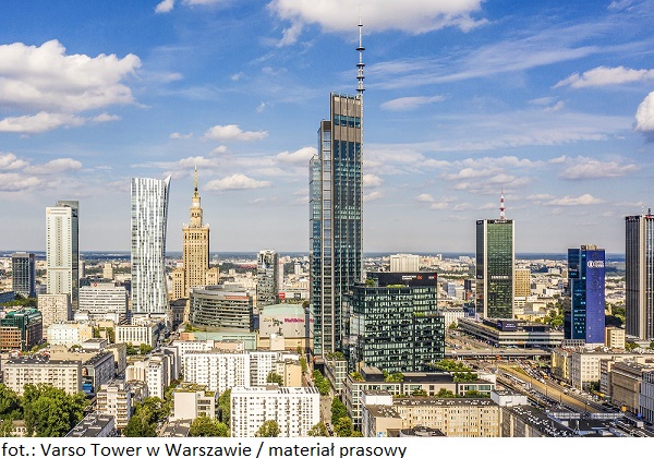 HB Reavis zakończyło realizację nieruchomości inwestycyjnej Varso Tower w Warszawie