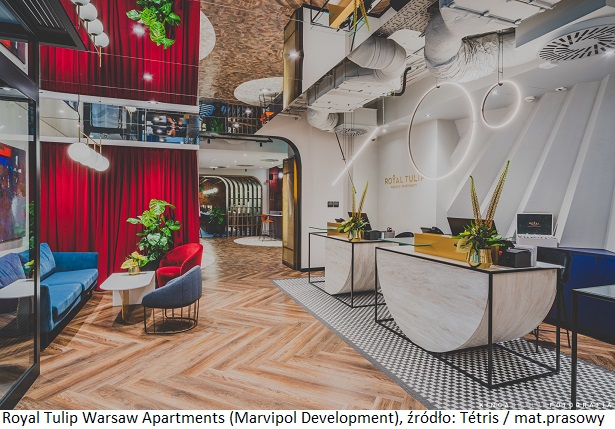 Hotelowa nieruchomość inwestycyjna Royal Tulip Warsaw Apartments z niesamowitymi wnętrzami