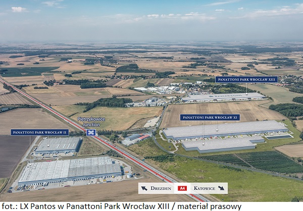 Firma LX Pantos rozwija się w nieruchomości komercyjnej Panattoni Park Wrocław XIII