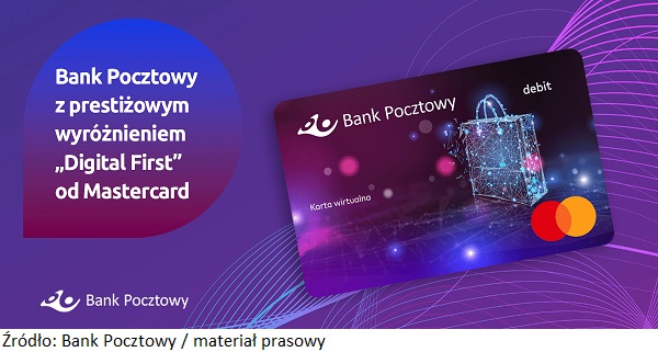 Cyfrowa i ekologiczna karta wirtualna Banku Pocztowego z prestiżowym certyfikatem