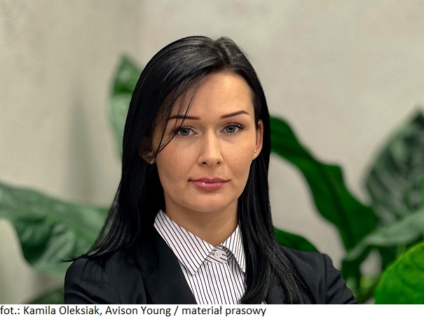Kamila Oleksiak dołącza do zespołu Office Agency w firmie Avison Young w Polsce