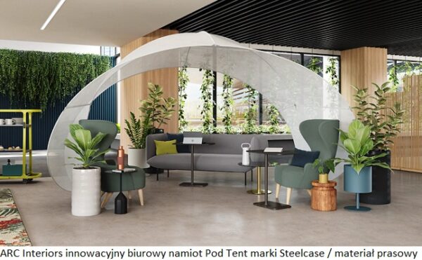 ARC Interiors innowacyjny biurowy namiot Pod Tent marki Steelcase4