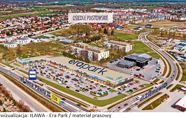 Nieruchomość komercyjna Era Park w Iławie jeszcze nie oddana do użytku, a już w planach jest rozbudowa