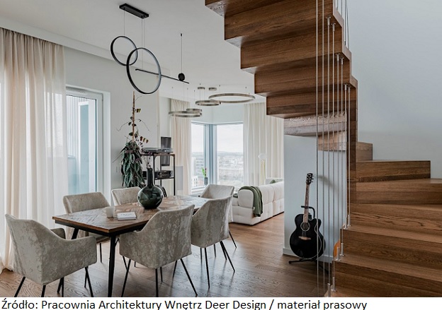 Pracownia architektury wnętrz Deer Design zrealizowała apartament w chmurach