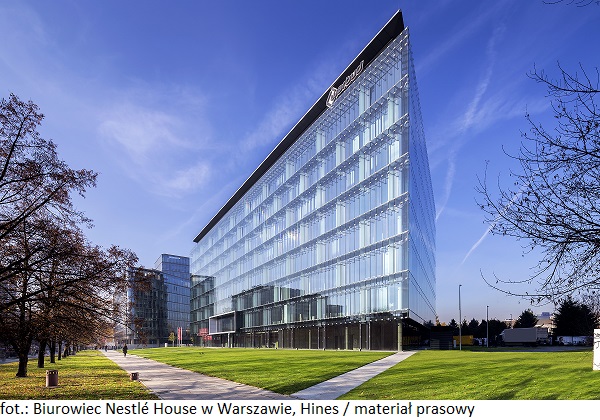 Nieruchomość inwestycyjna Nestlé House w Warszawie skomercjalizowała całą powierzchnię biurową