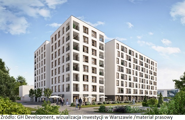 Deweloper GH Development realizuje nową nieruchomość inwestycyjną w Warszawie