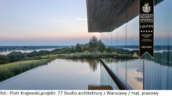 Dom pracowni 77 Studio architektury z Warszawy na nadwiślańskiej skarpie z europejską nagrodą