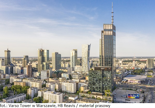 Nieruchomość inwestycyjna Varso Tower w Warszawie z najemcą biurowym na 1 660 mkw. nowoczesnej powierzchni