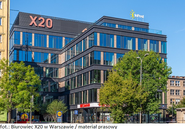 Biurowa nieruchomość inwestycyjna, biurowiec X20 w Warszawie, w pełni skomercjalizowana