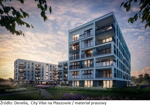 Deweloper Develia sprzedaje 274 mieszkania w ramach IV etapu inwestycji City Vibe na Płaszowie