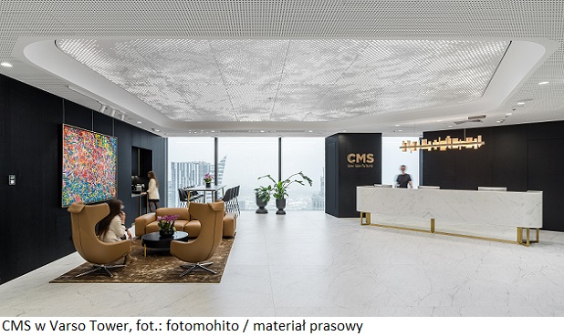 Siedziba kancelarii CMS pierwszą kancelarią w Polsce z certyfikatem WELL Platinum