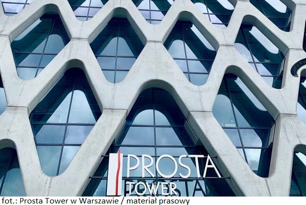 Biurowa nieruchomość komercyjna Prosta Tower w Warszawie w pełni wynajęta
