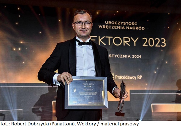 Robert Dobrzycki z Panattoni nagrodzony Wektorem 2023