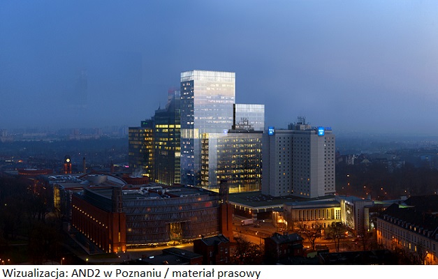 Biurowa nieruchomość inwestycyjna AND2 w Poznaniu finalizuje kolejny etap inwestycji