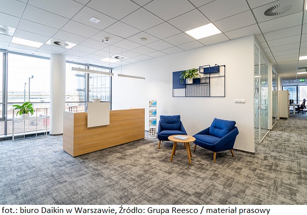 Grupa Reesco przeprowadziła kompleksową przebudowę warszawskiego biura firmy Daikin