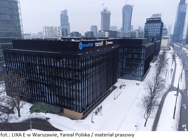 Nieruchomość inwestycyjna LIXA E w Warszawie z dwoma nowymi najemcami biurowymi