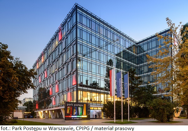 CPIPG: biurowa nieruchomość komercyjna Park Postępu w Warszawie na dłużej z kluczowymi najemcami