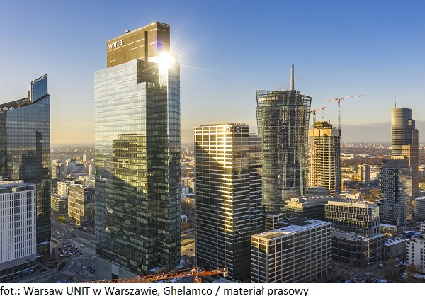 Warszawska nieruchomość komercyjna Warsaw UNIT z docelowo ponad 10 MW zielonej mocy z farm fotowoltaicznych