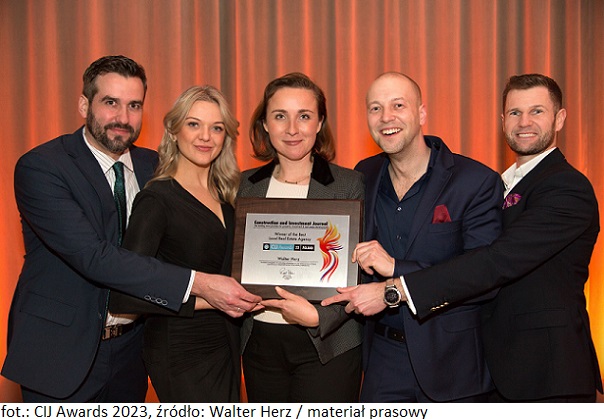 Walter Herz została po raz drugi uhonorowany tytułem Best Local Real Estate Agency of the Year w konkursie CIJ AWARDS