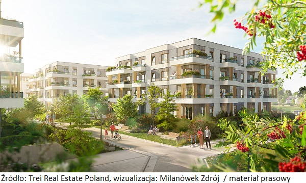 Trei Real Estate Poland rozpoczyna przedsprzedaż mieszkań w ramach inwestycji Milanówek Zdrój w podwarszawskim Milanówku