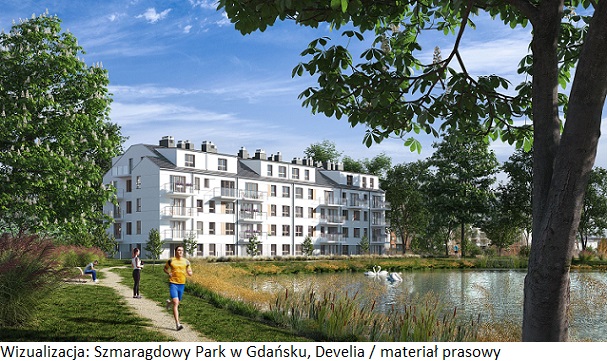 Deweloper Develia rozpoczyna sprzedaż II etapu mieszkań w ramach inwestycji Szmaragdowy Park w Gdańsku