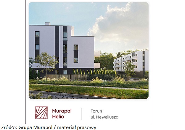 Nowa inwestycja mieszkaniowa Murapol Helio na toruńskim Jarze