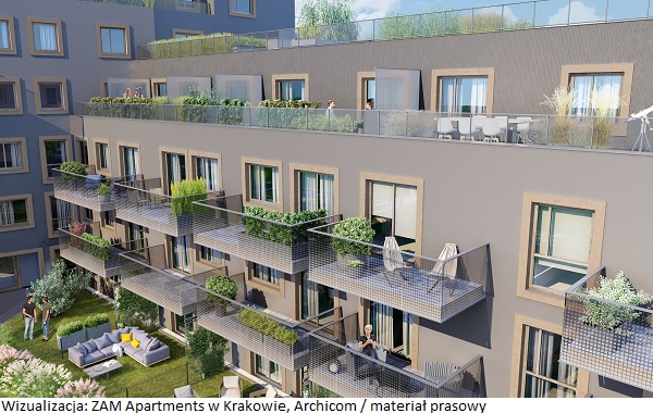Deweloper Archicom oficjalnie zakończył realizację nieruchomości inwestycyjnej ZAM Apartments w Krakowie