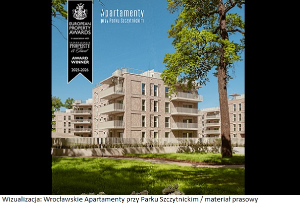 Inwestycja Wrocławskie Apartamenty przy Parku Szczytnickim została nagrodzona w European Property Awards