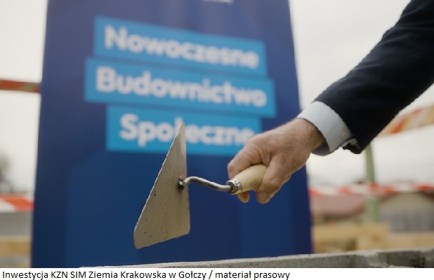 Inwestycja KZN SIM Ziemia Krakowska w Gołczy z wmurowanym kamieniem węgielnym