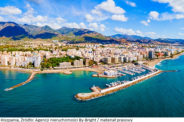 Marbella marina aerial panoramic view. Marbella is a city in the province of Malaga in the Andalusia, Spain.