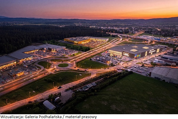 Galeria Podhalańska wizualizacja noc